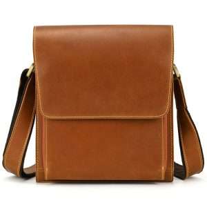 YANHUAKEKE Genuine Leather Shoulder Bag – Crazy Horse Cowhide Messenger Bag